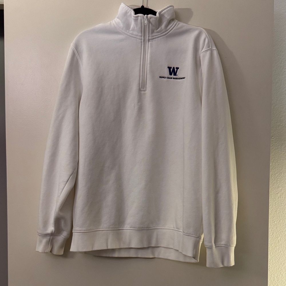 White Half-Zip Sweater